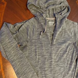 Heather grey light half zip hoodie